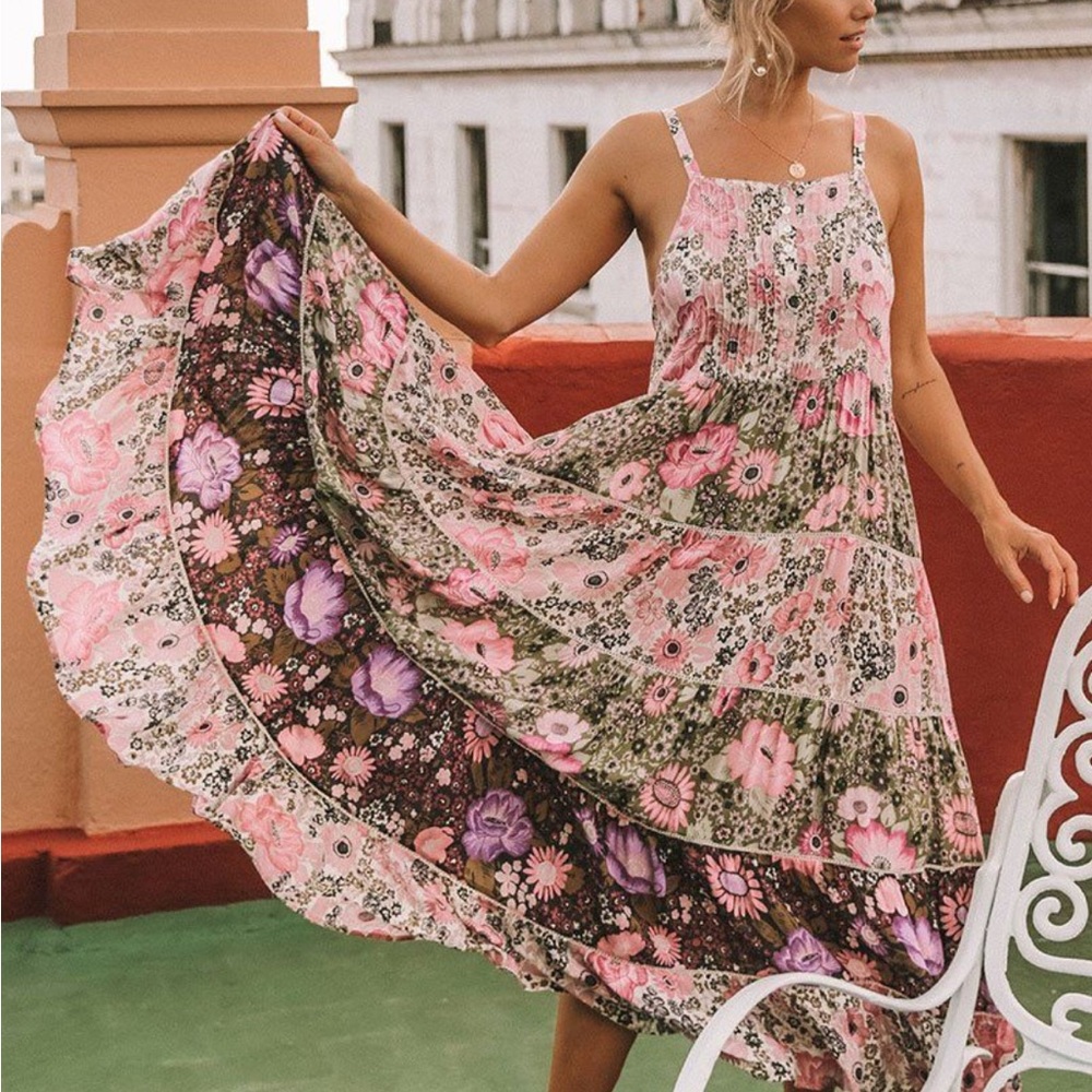 Spell Desert Daisy Maxi Sundress Lilac